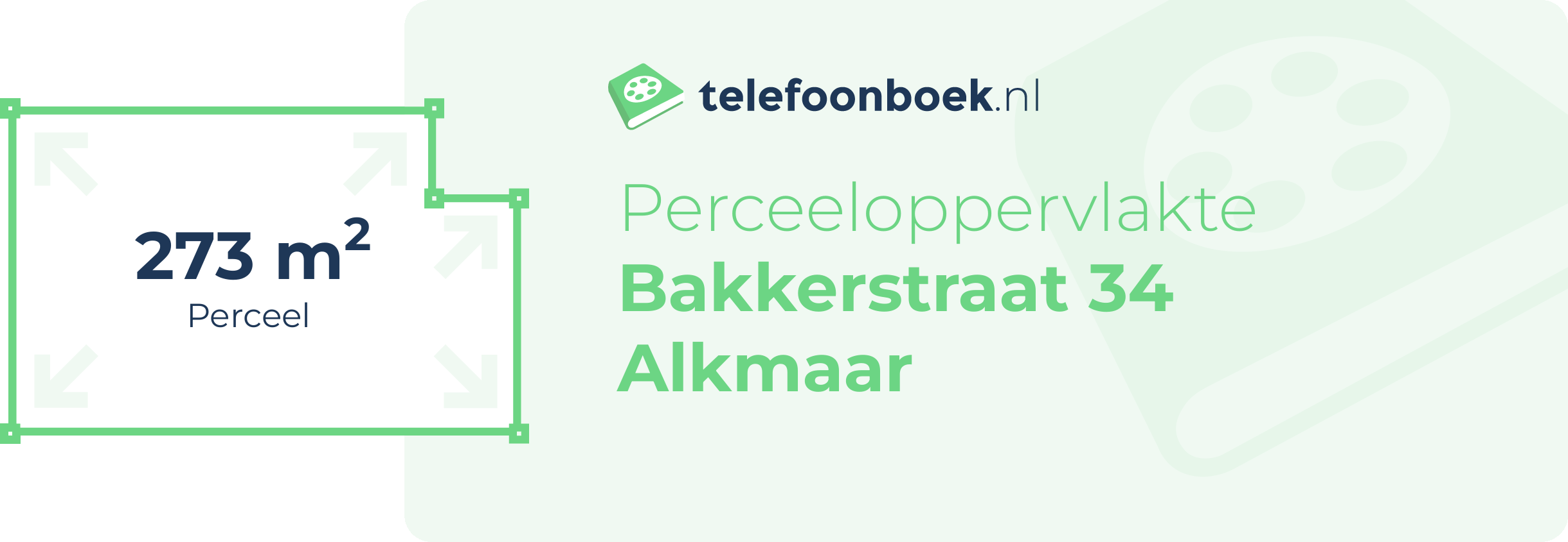 Perceeloppervlakte Bakkerstraat 34 Alkmaar