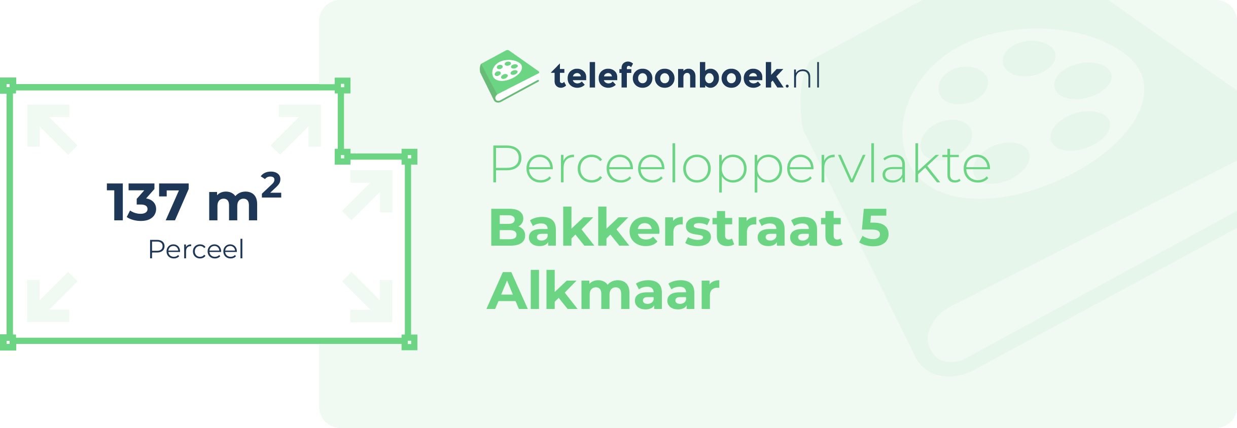 Perceeloppervlakte Bakkerstraat 5 Alkmaar
