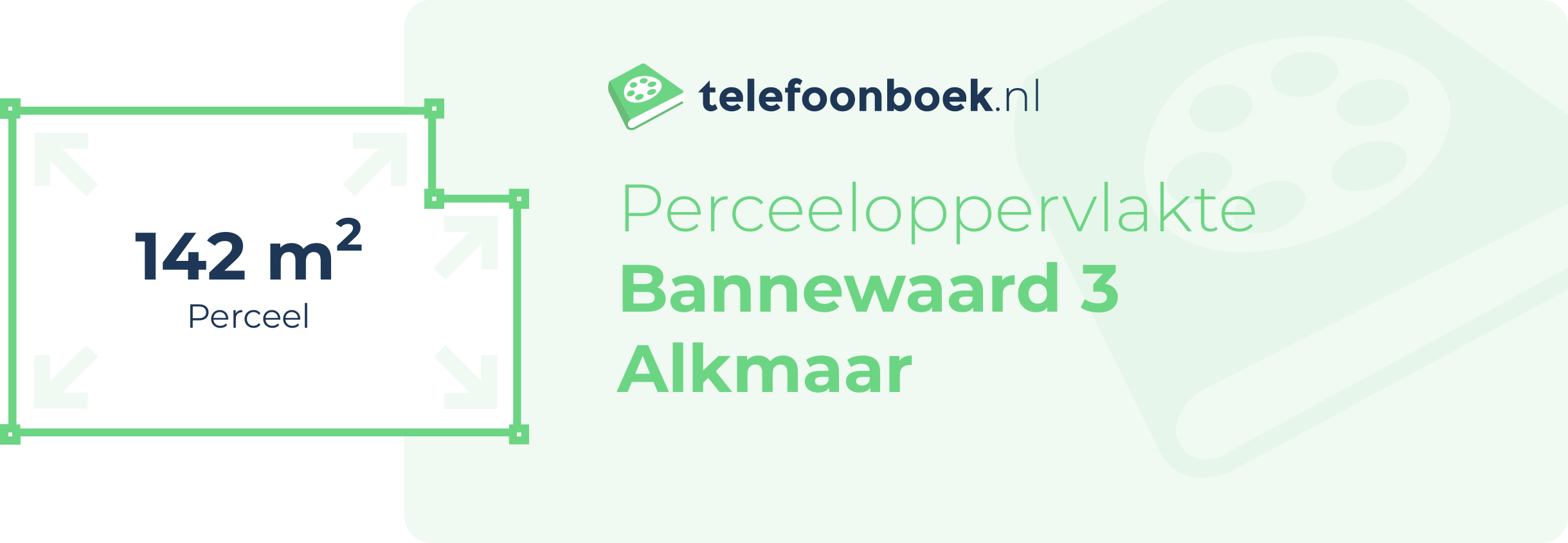 Perceeloppervlakte Bannewaard 3 Alkmaar