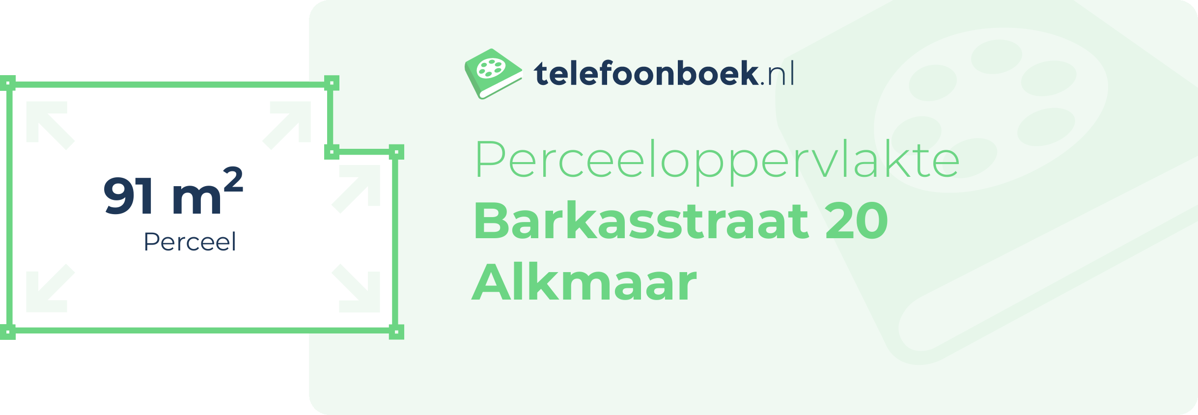 Perceeloppervlakte Barkasstraat 20 Alkmaar