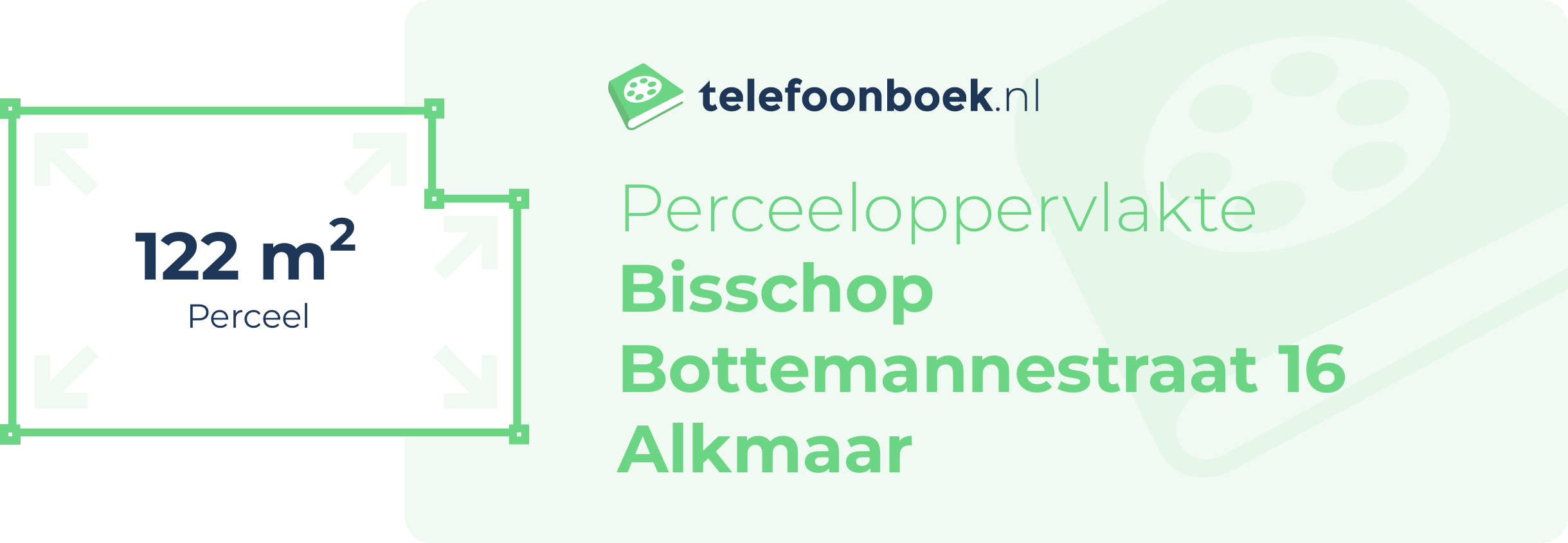 Perceeloppervlakte Bisschop Bottemannestraat 16 Alkmaar