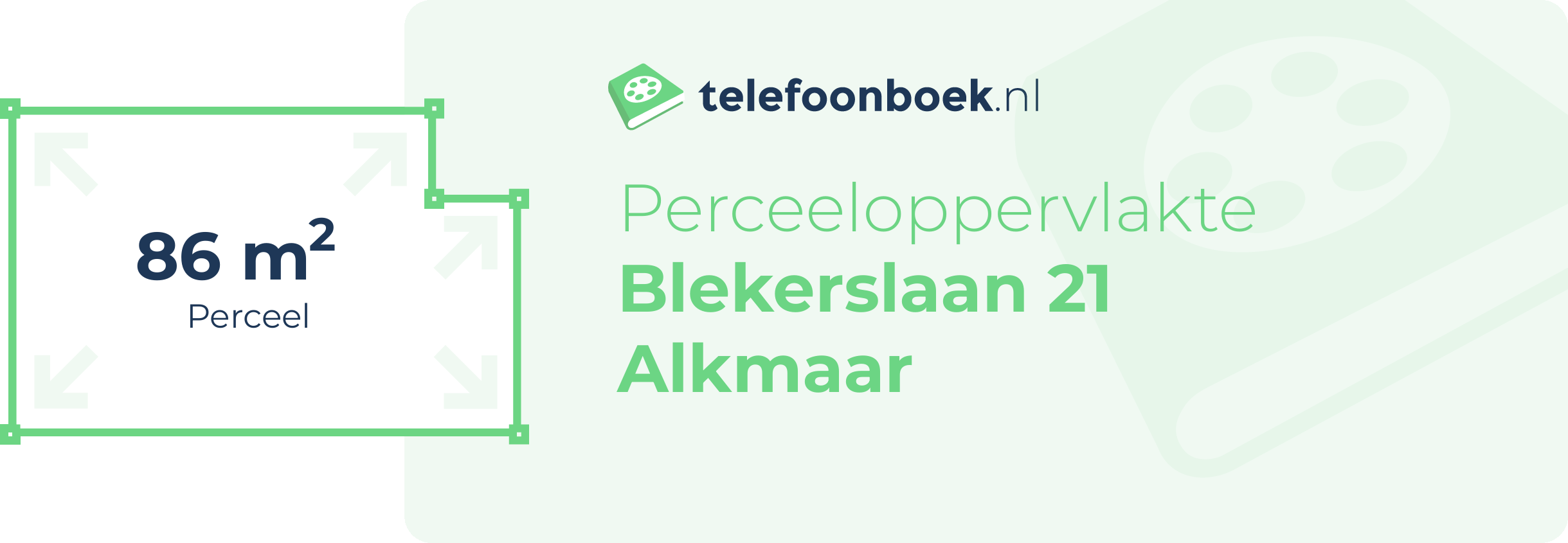 Perceeloppervlakte Blekerslaan 21 Alkmaar