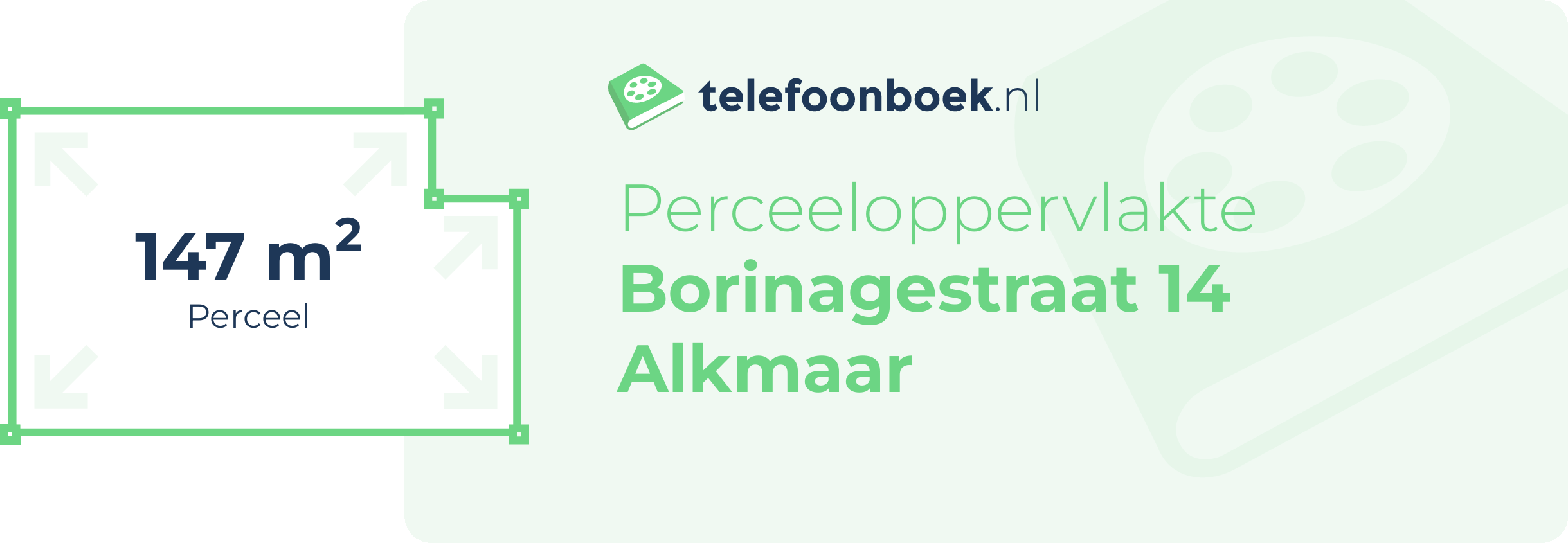 Perceeloppervlakte Borinagestraat 14 Alkmaar