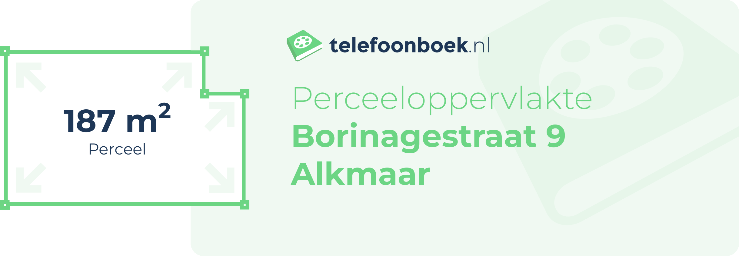 Perceeloppervlakte Borinagestraat 9 Alkmaar