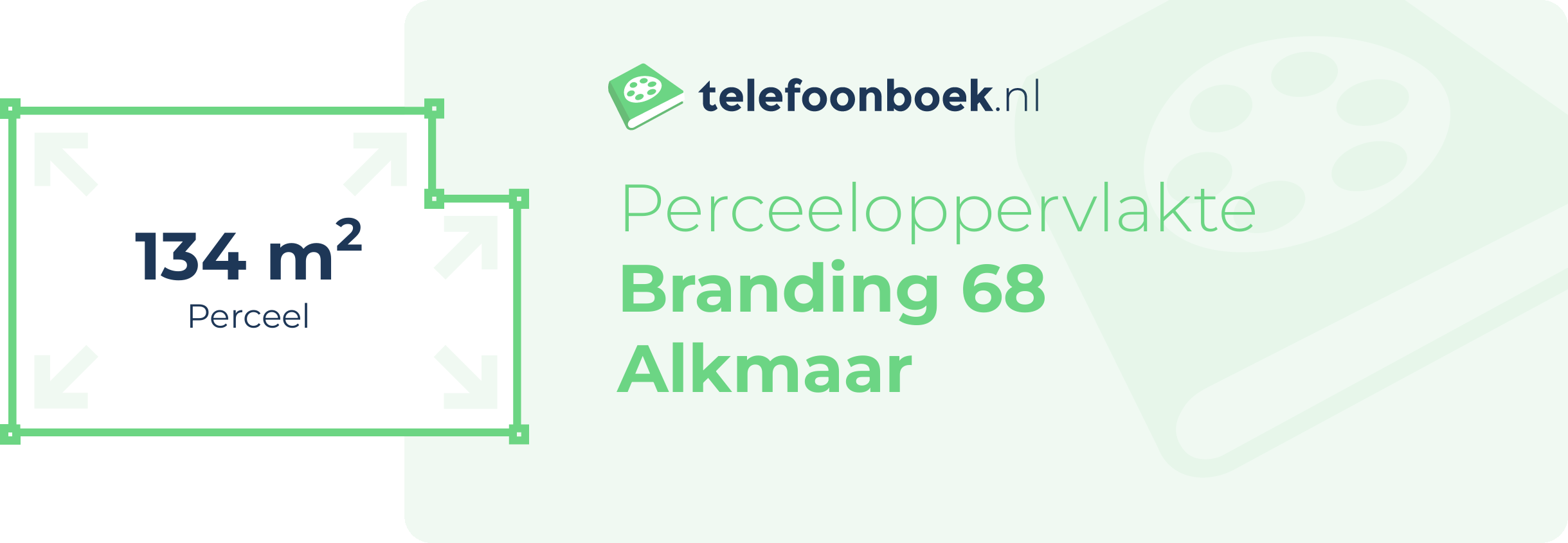 Perceeloppervlakte Branding 68 Alkmaar