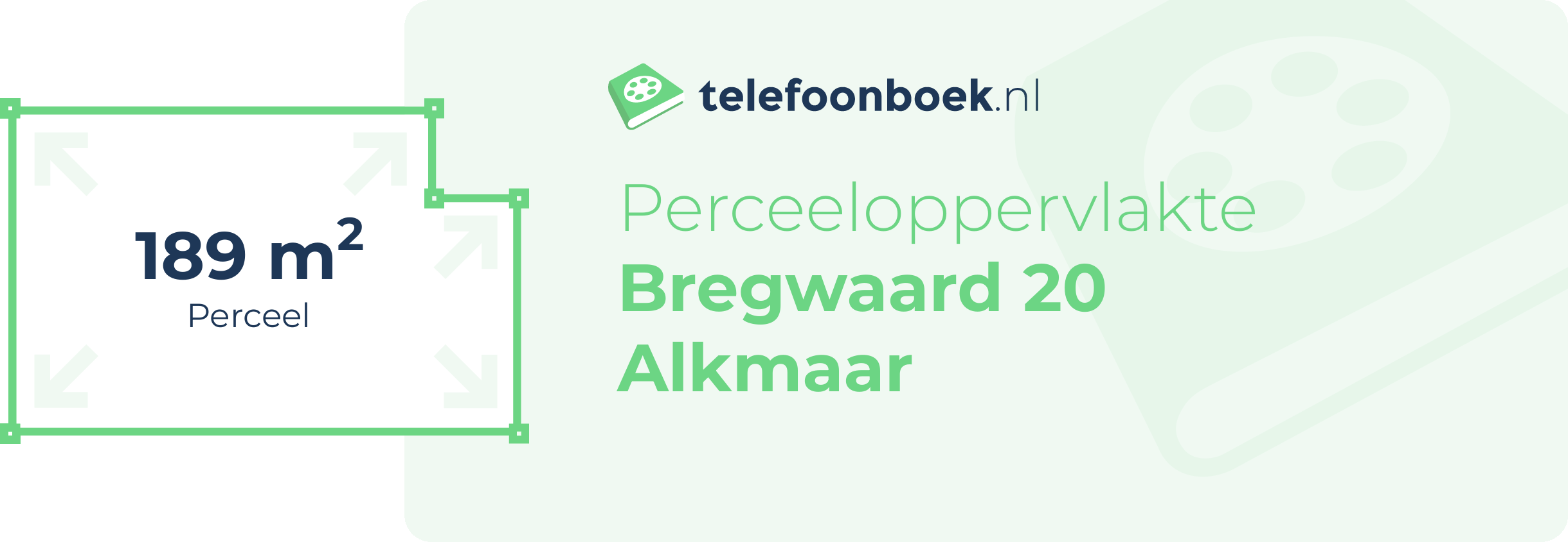 Perceeloppervlakte Bregwaard 20 Alkmaar