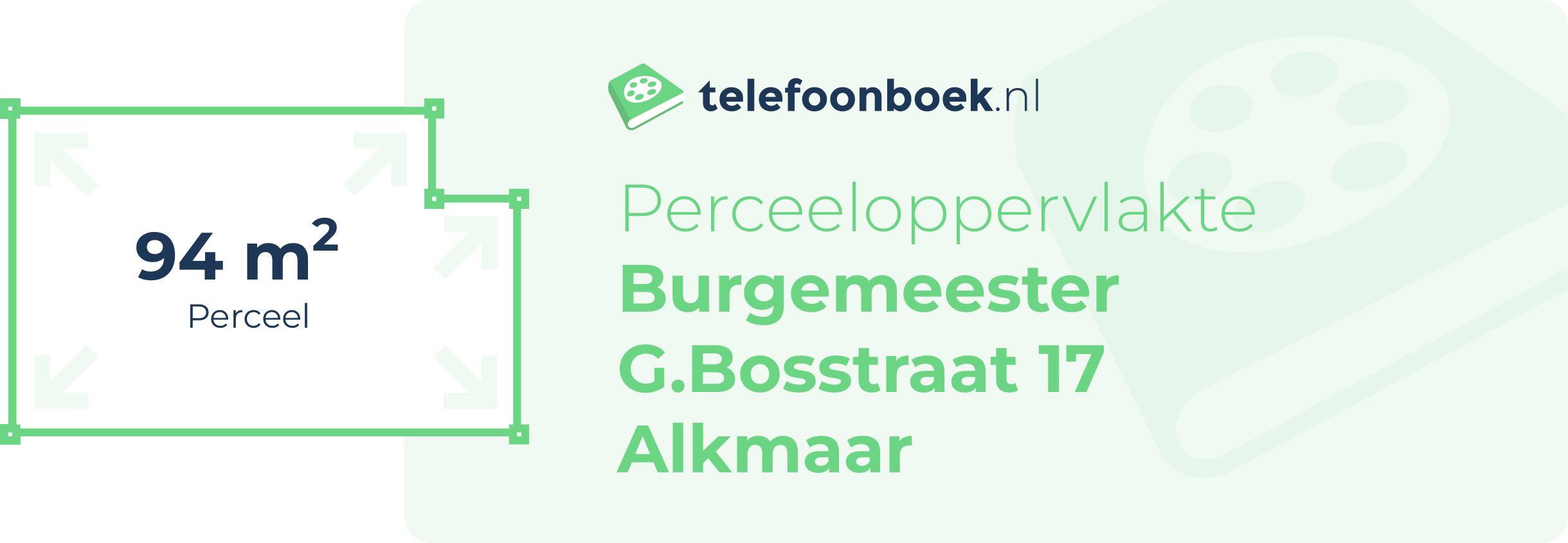 Perceeloppervlakte Burgemeester G.Bosstraat 17 Alkmaar