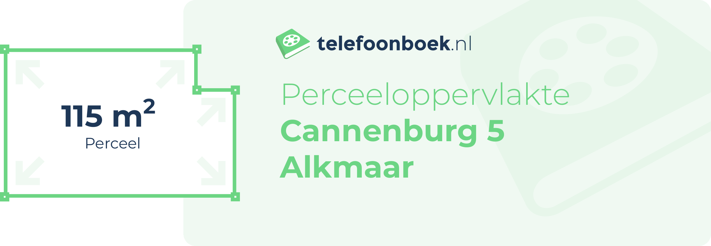 Perceeloppervlakte Cannenburg 5 Alkmaar