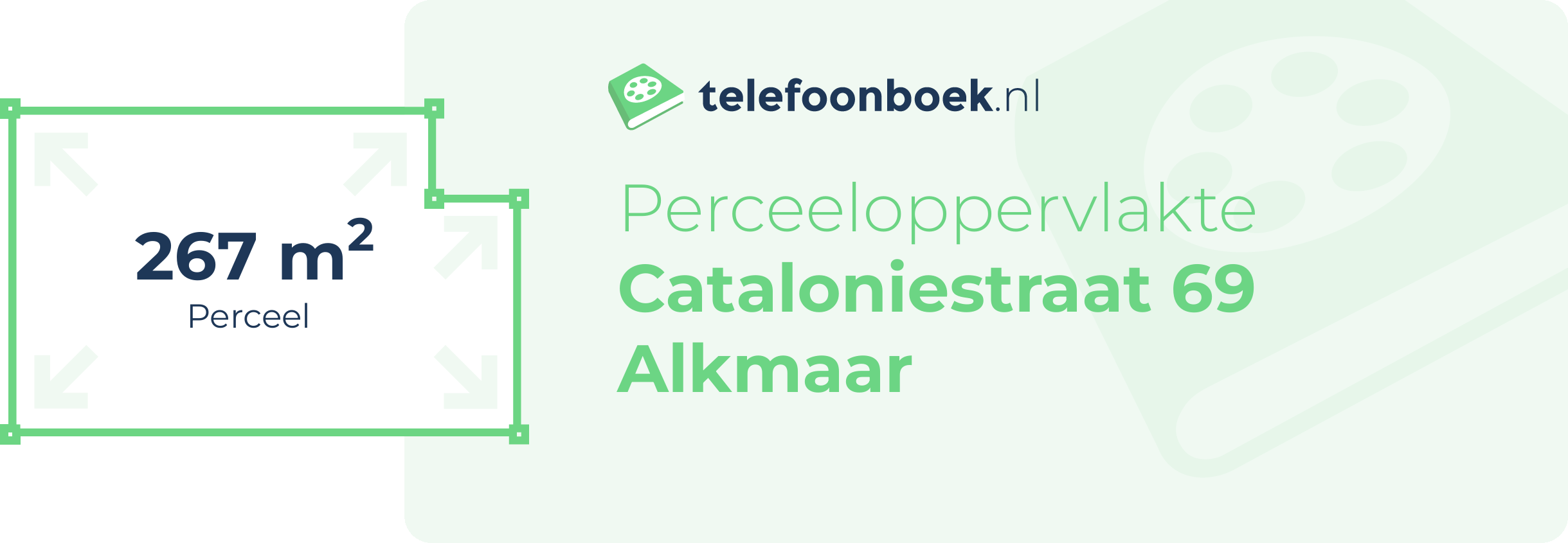 Perceeloppervlakte Cataloniestraat 69 Alkmaar