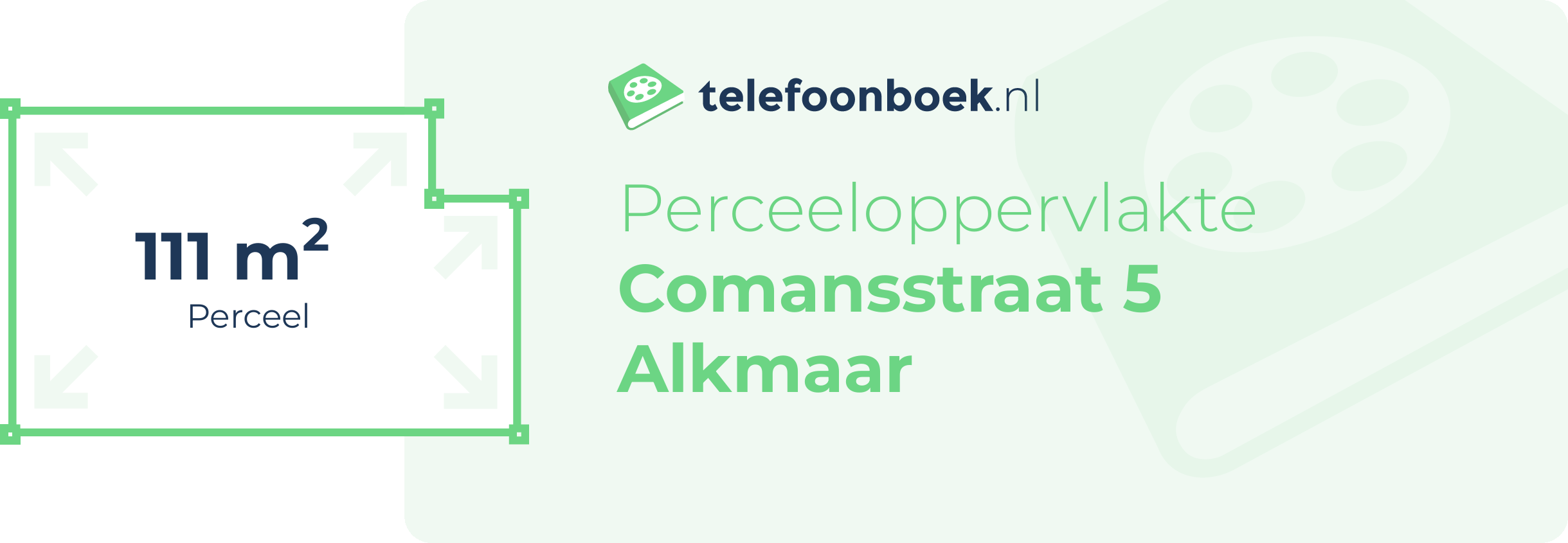 Perceeloppervlakte Comansstraat 5 Alkmaar