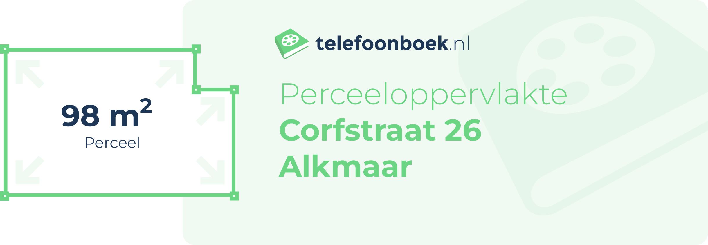 Perceeloppervlakte Corfstraat 26 Alkmaar