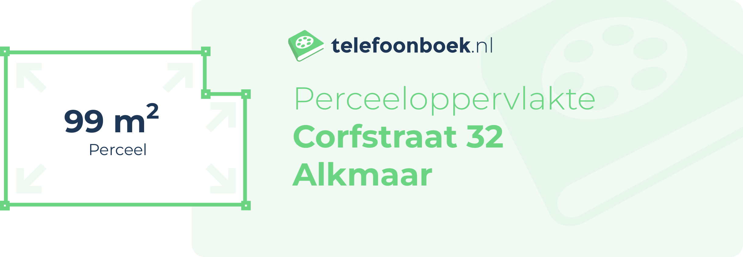 Perceeloppervlakte Corfstraat 32 Alkmaar