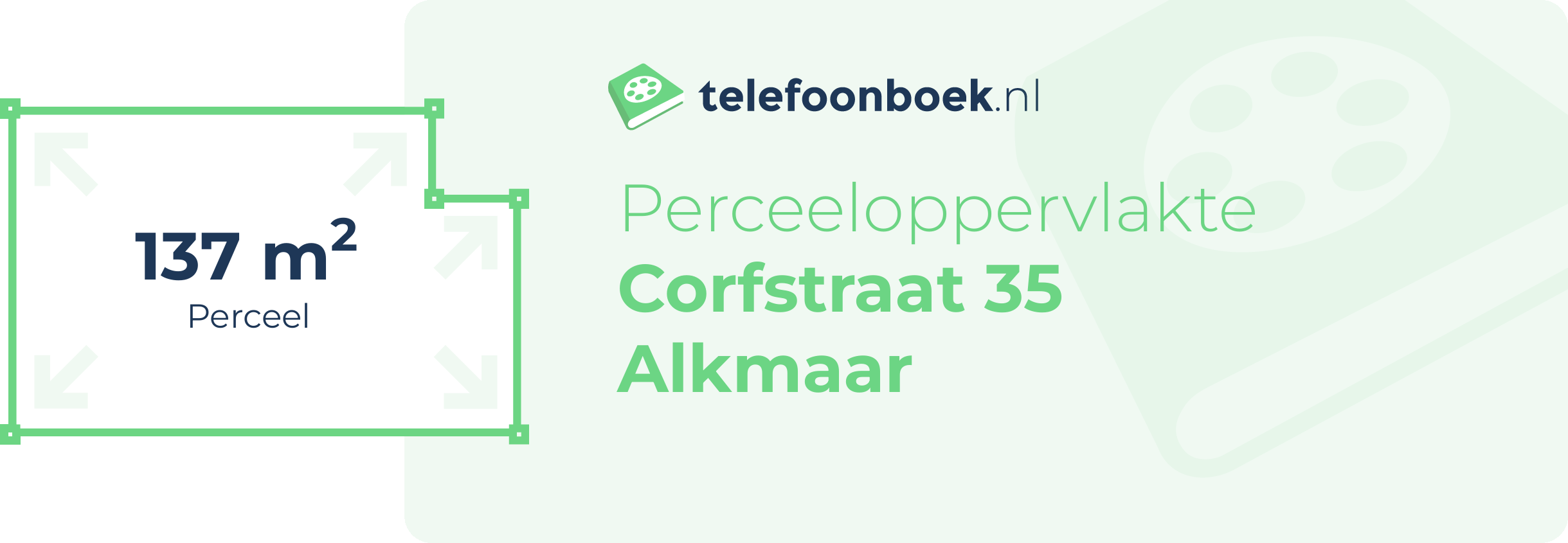 Perceeloppervlakte Corfstraat 35 Alkmaar