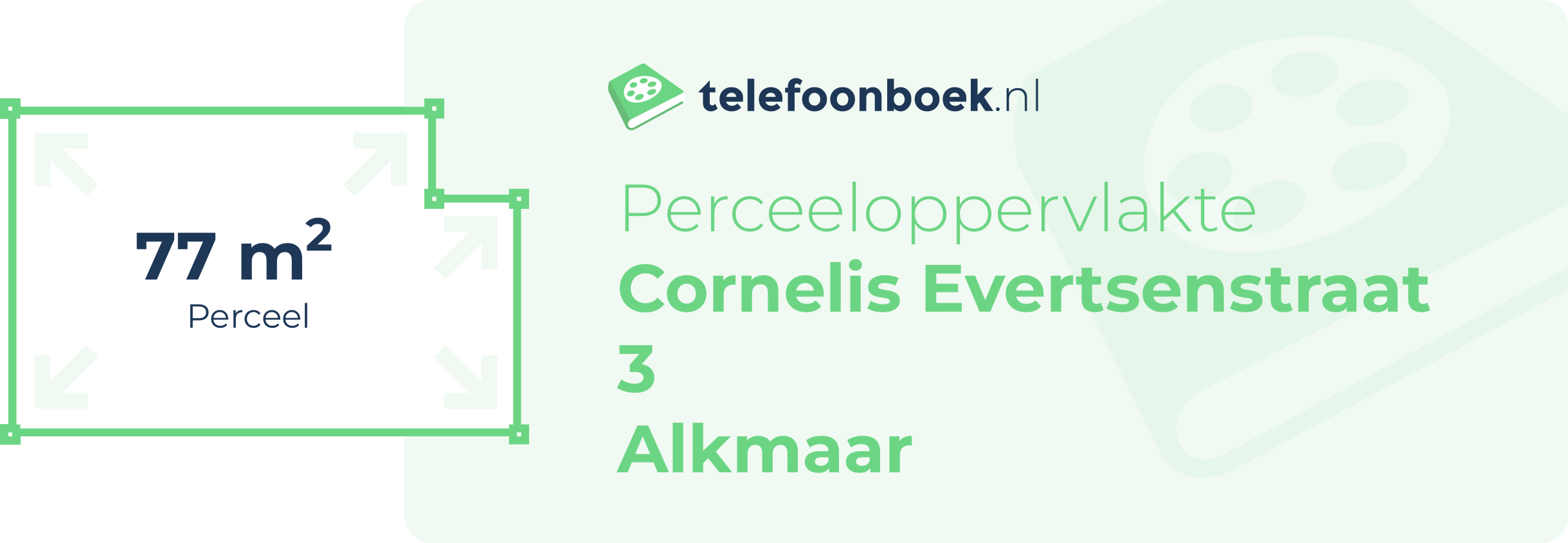 Perceeloppervlakte Cornelis Evertsenstraat 3 Alkmaar