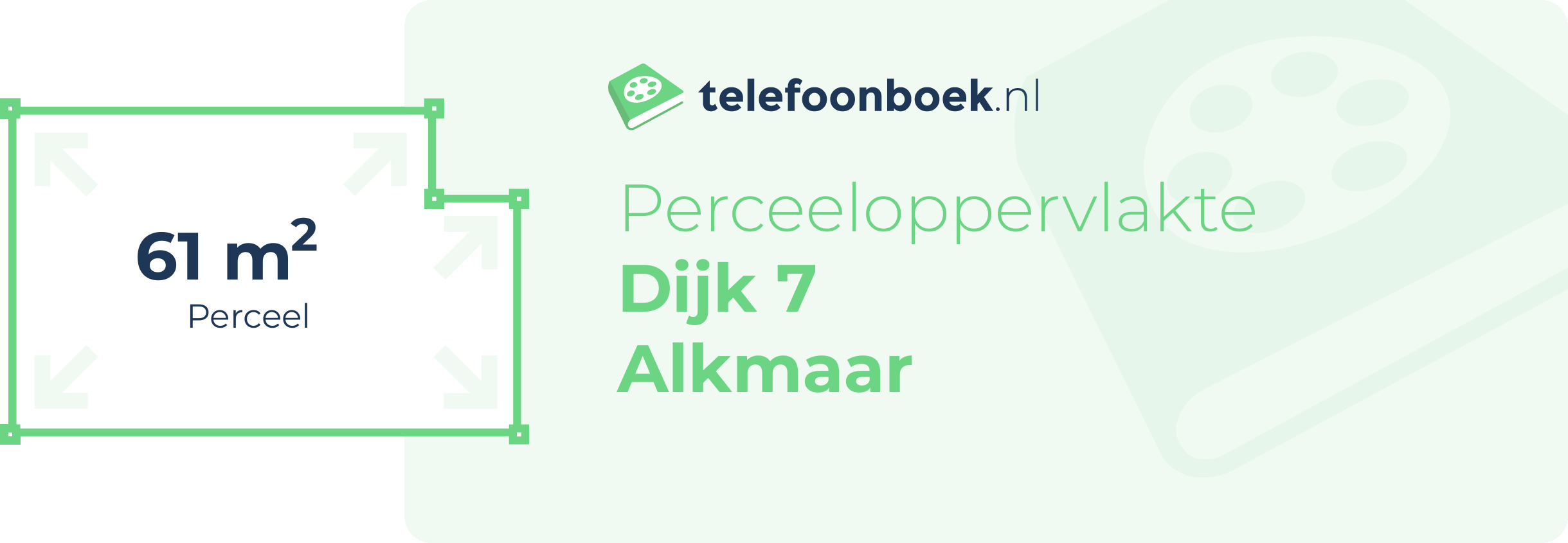 Perceeloppervlakte Dijk 7 Alkmaar