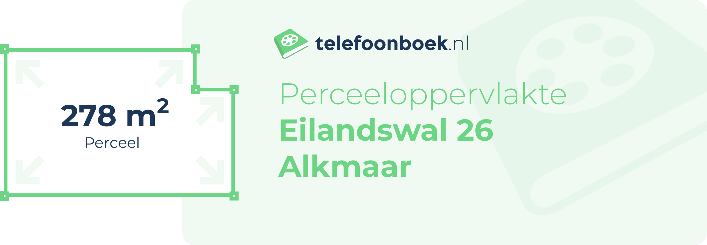 Perceeloppervlakte Eilandswal 26 Alkmaar