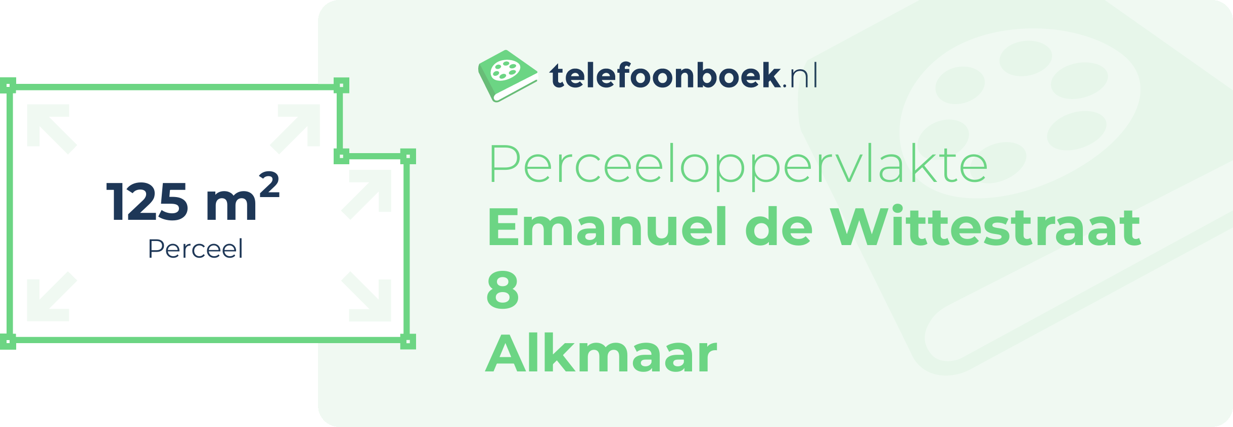 Perceeloppervlakte Emanuel De Wittestraat 8 Alkmaar