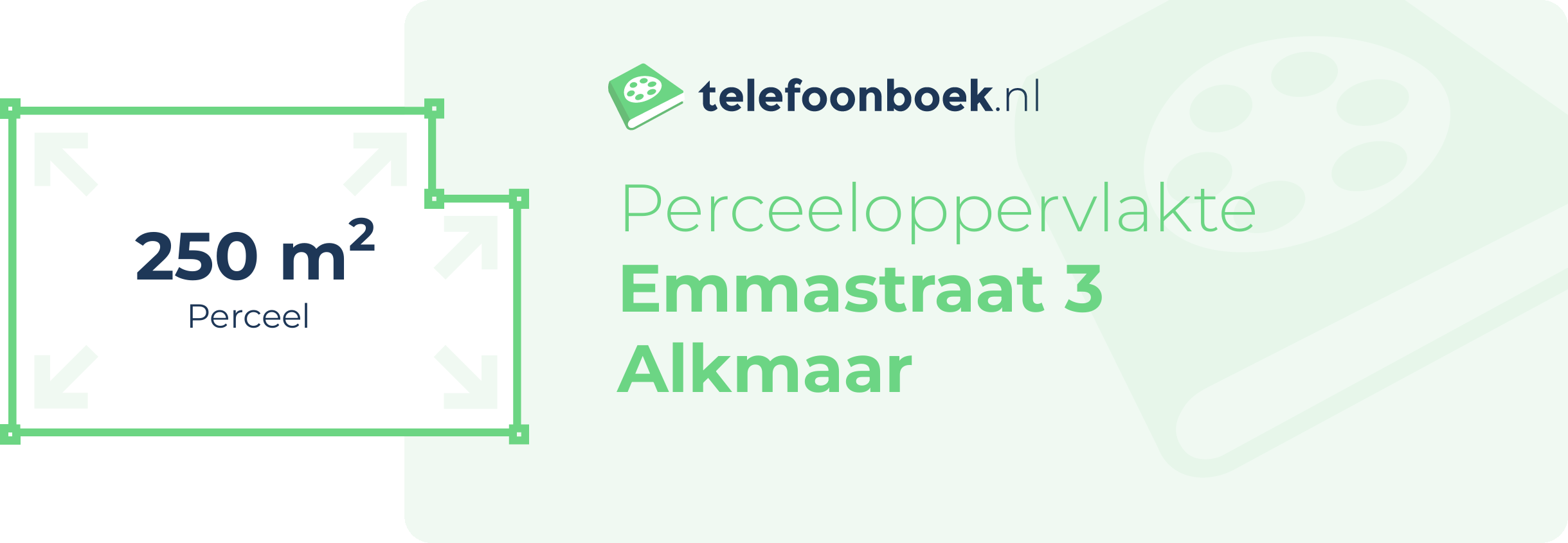 Perceeloppervlakte Emmastraat 3 Alkmaar