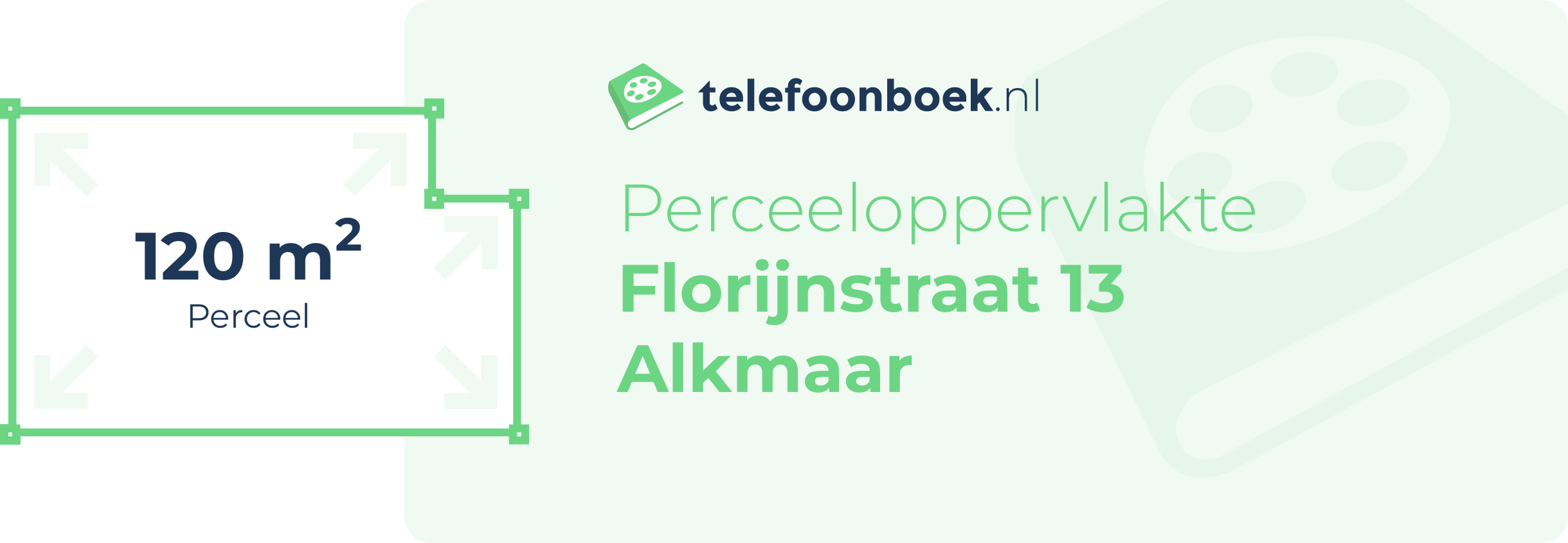 Perceeloppervlakte Florijnstraat 13 Alkmaar