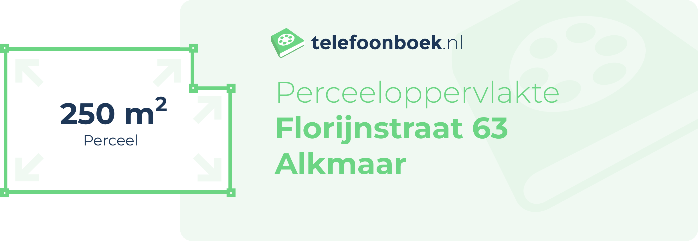 Perceeloppervlakte Florijnstraat 63 Alkmaar