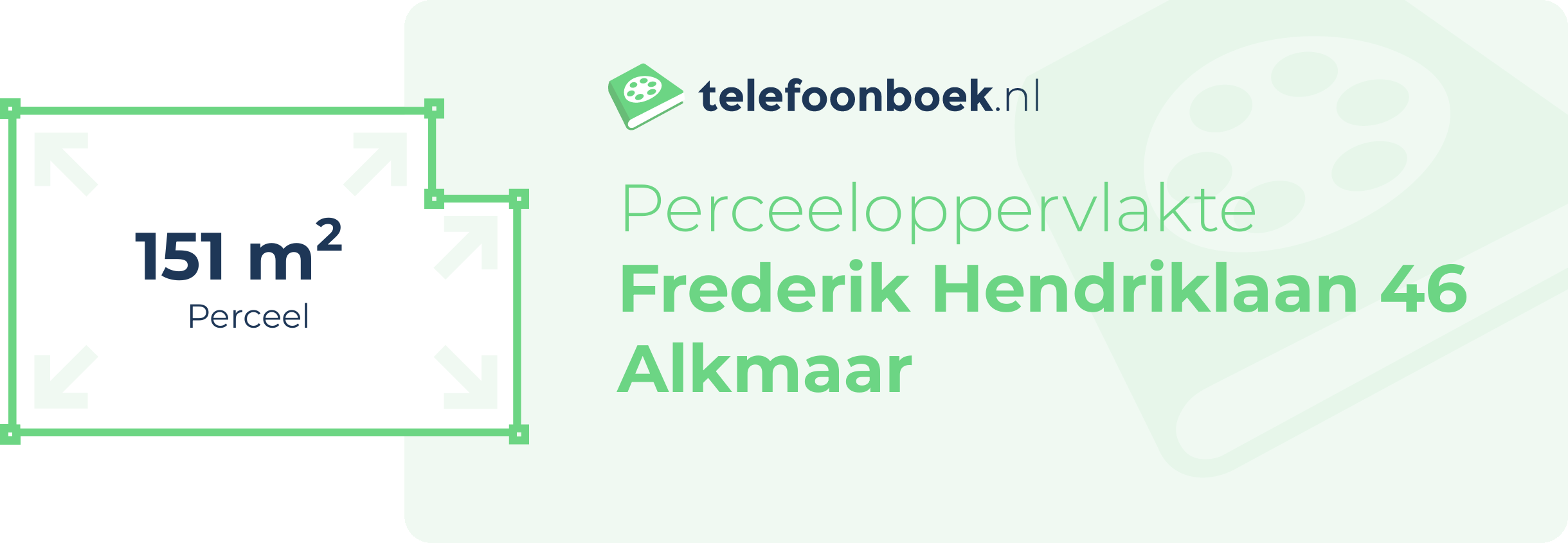 Perceeloppervlakte Frederik Hendriklaan 46 Alkmaar