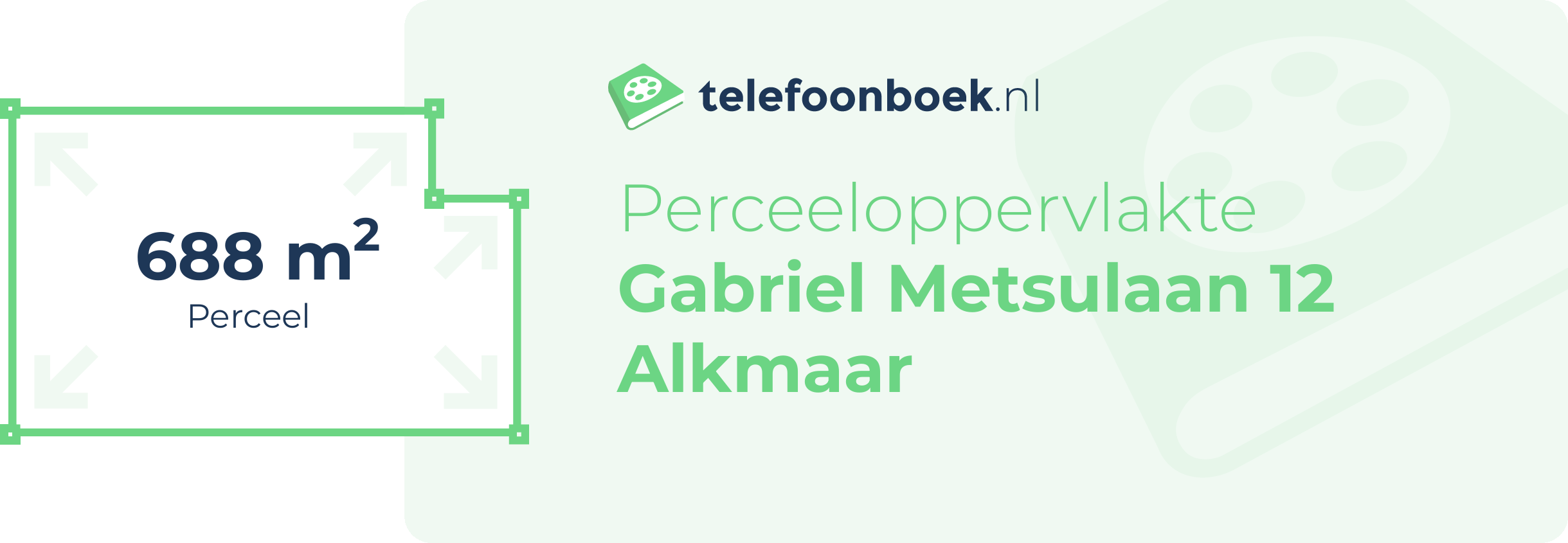 Perceeloppervlakte Gabriel Metsulaan 12 Alkmaar