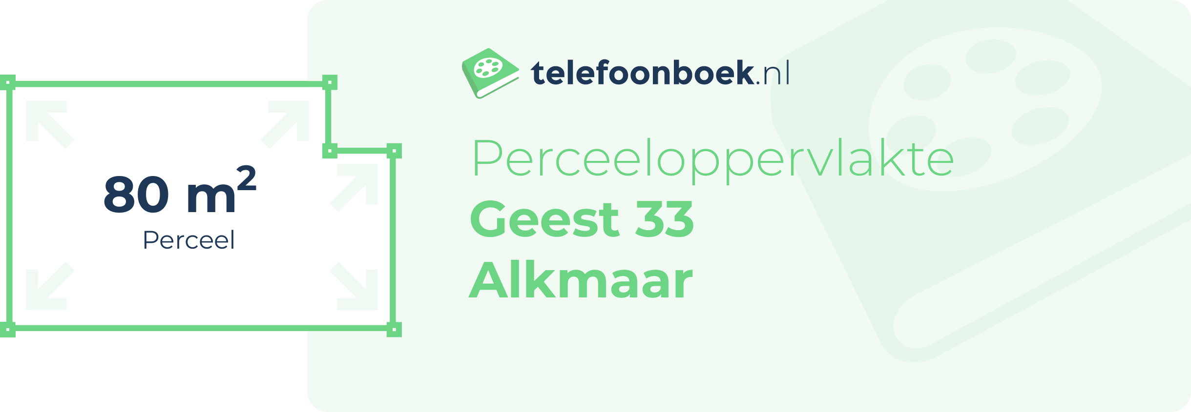 Perceeloppervlakte Geest 33 Alkmaar