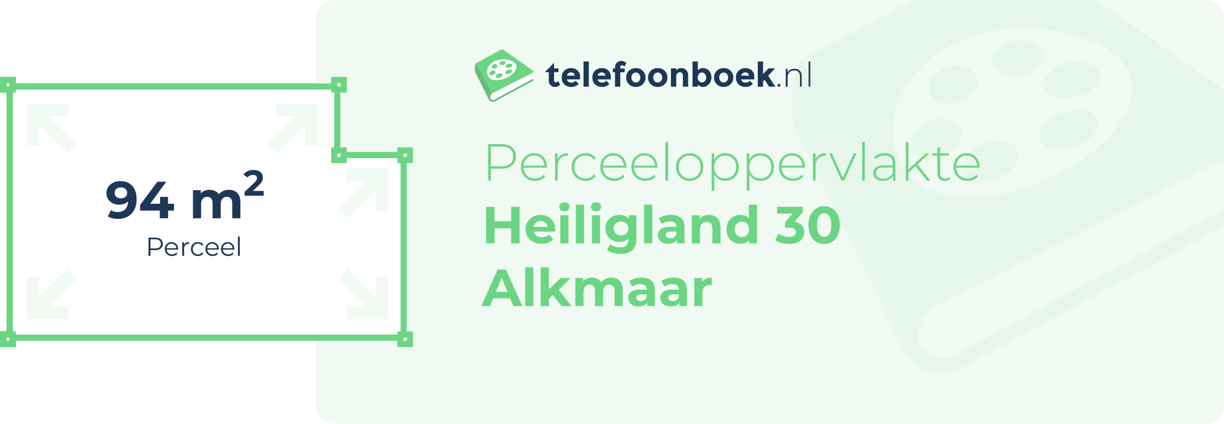 Perceeloppervlakte Heiligland 30 Alkmaar