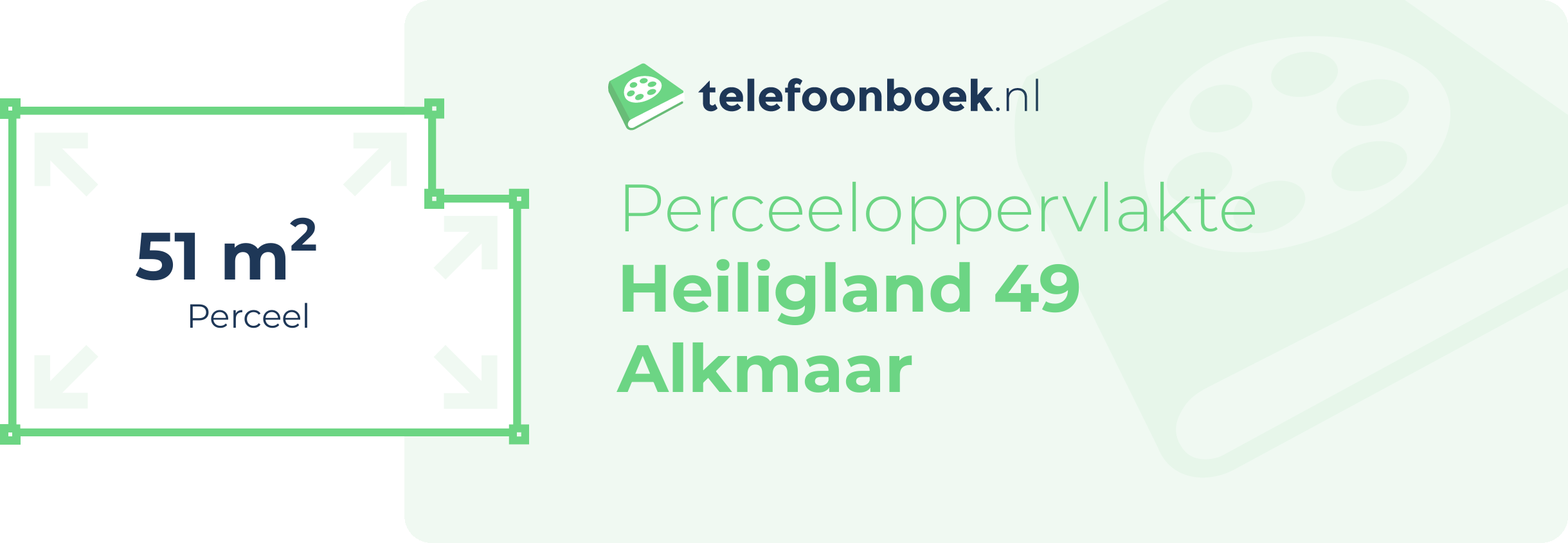 Perceeloppervlakte Heiligland 49 Alkmaar