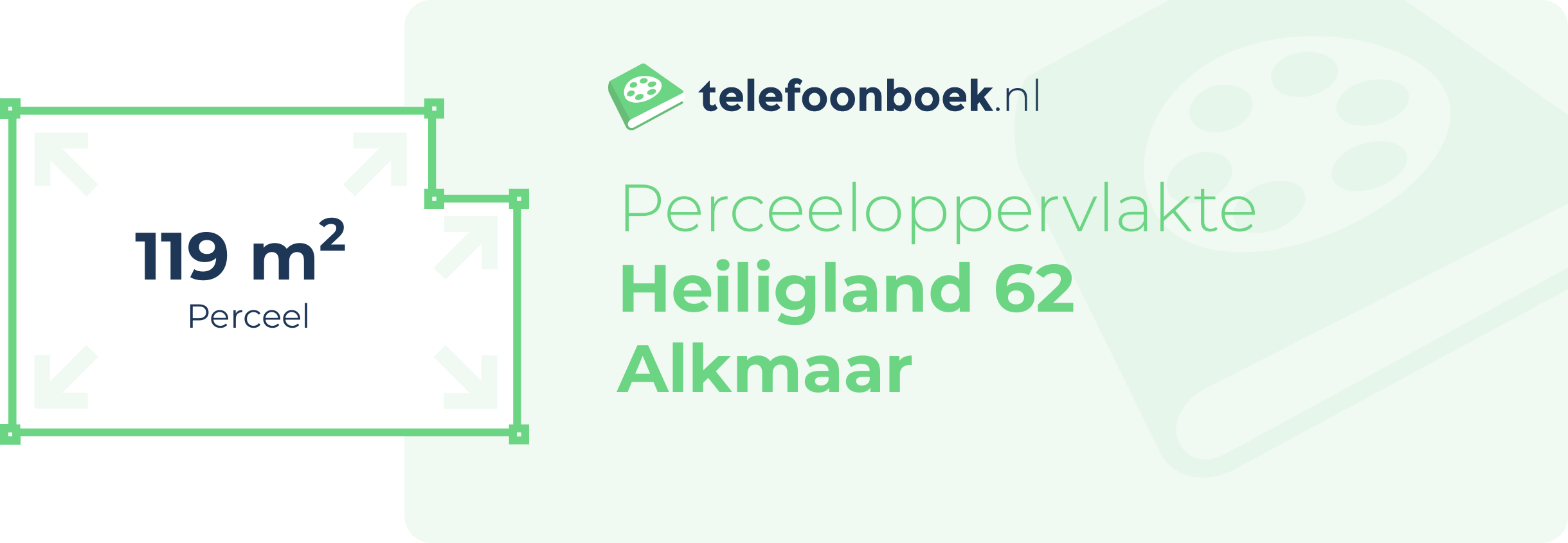 Perceeloppervlakte Heiligland 62 Alkmaar