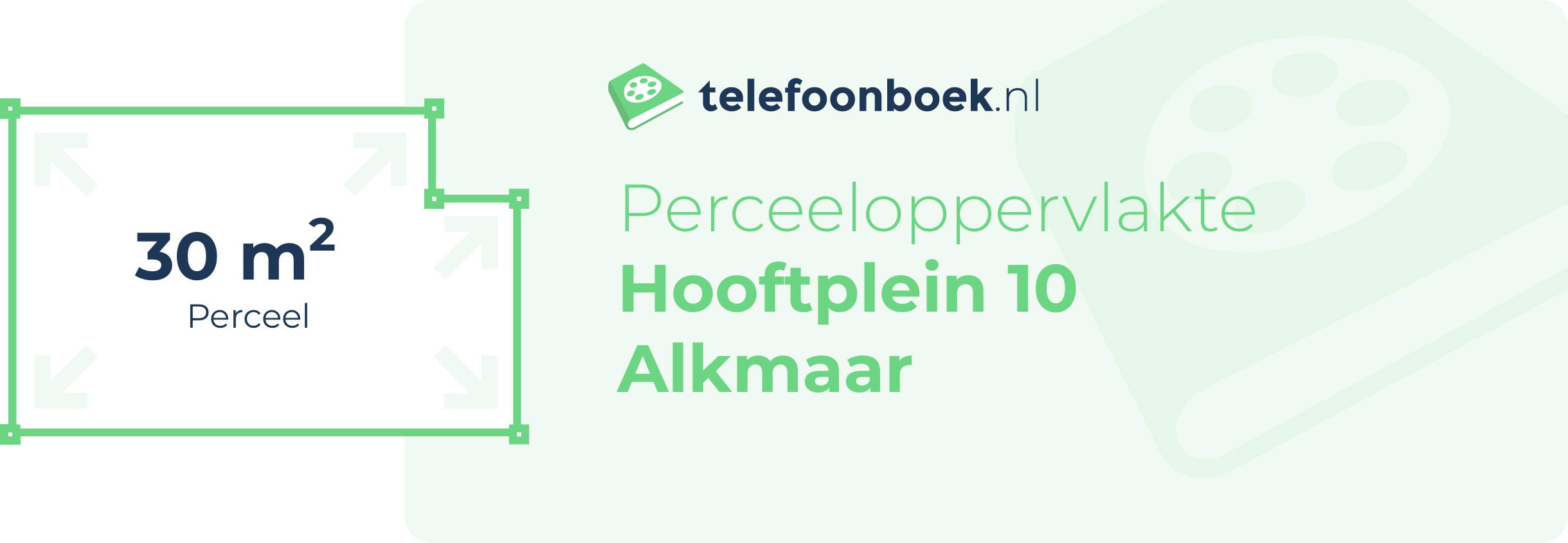 Perceeloppervlakte Hooftplein 10 Alkmaar