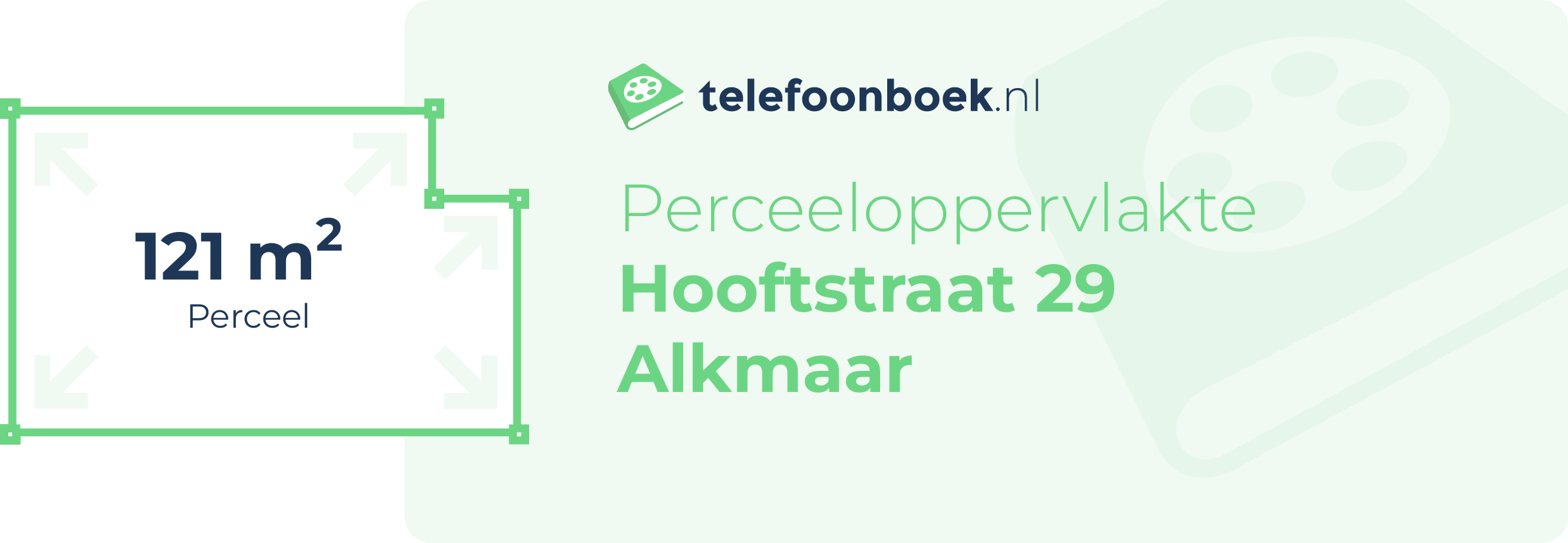 Perceeloppervlakte Hooftstraat 29 Alkmaar