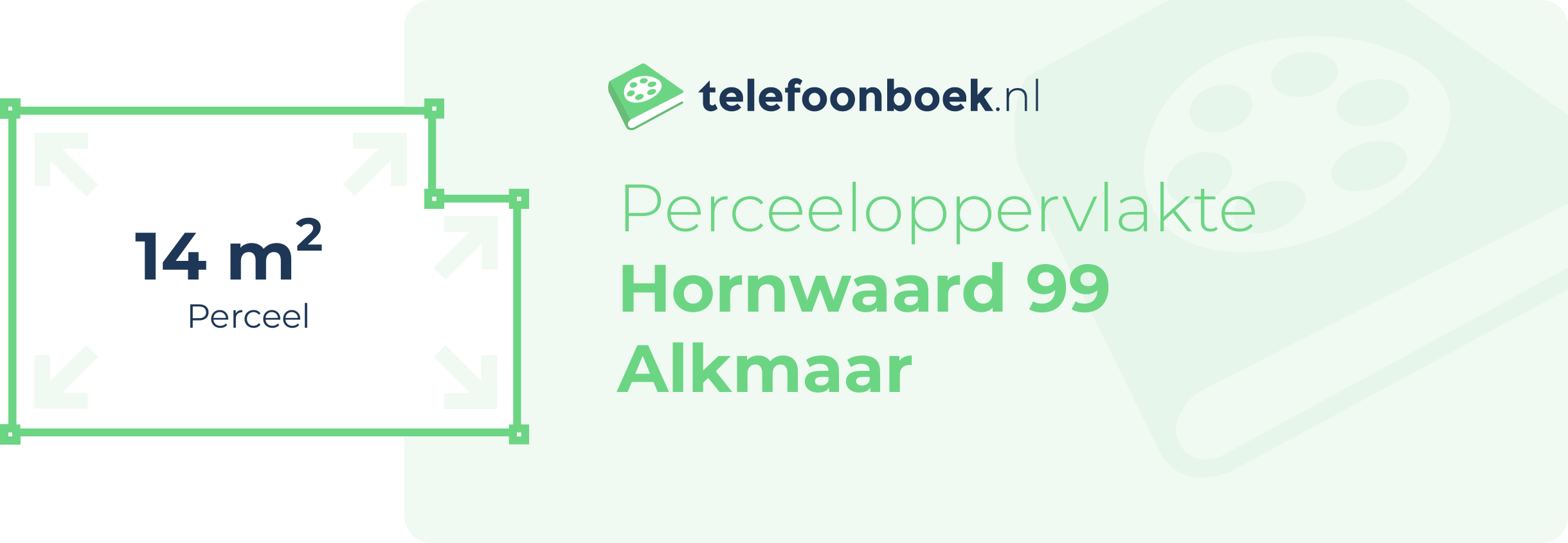 Perceeloppervlakte Hornwaard 99 Alkmaar