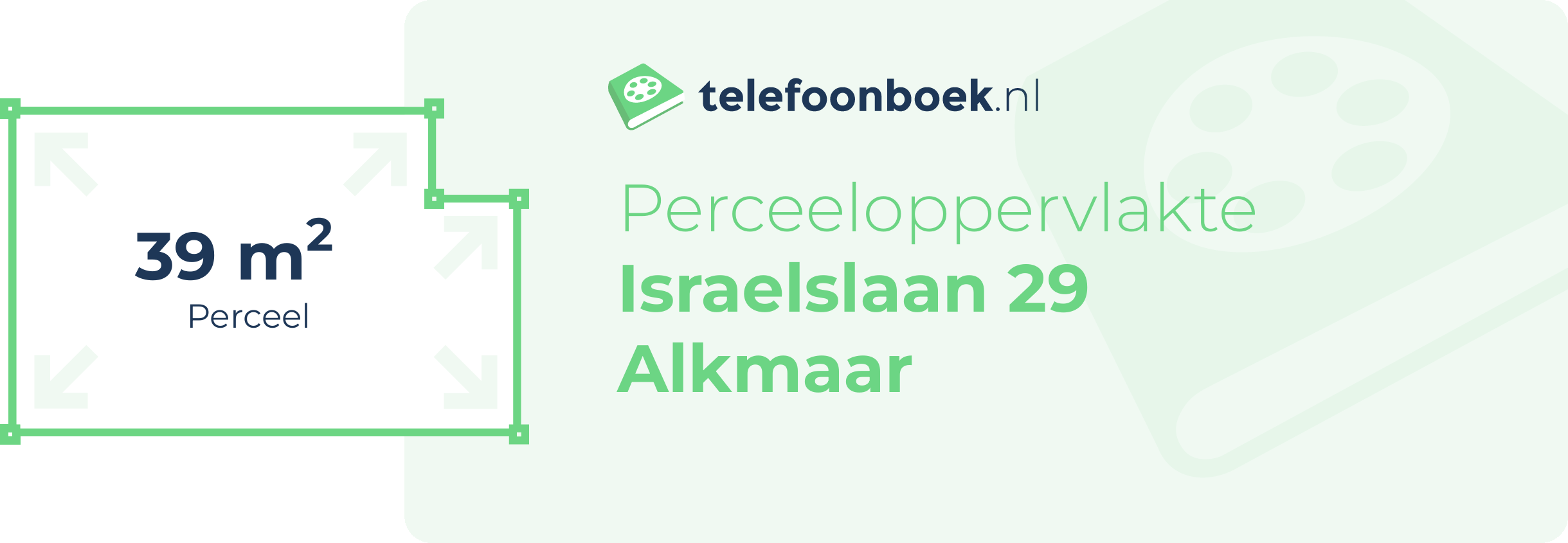 Perceeloppervlakte Israelslaan 29 Alkmaar