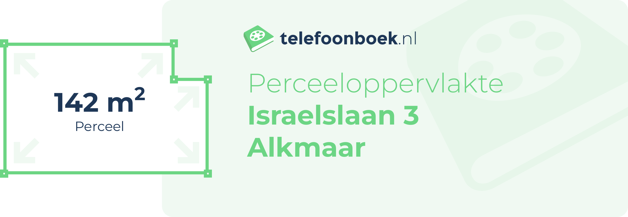 Perceeloppervlakte Israelslaan 3 Alkmaar