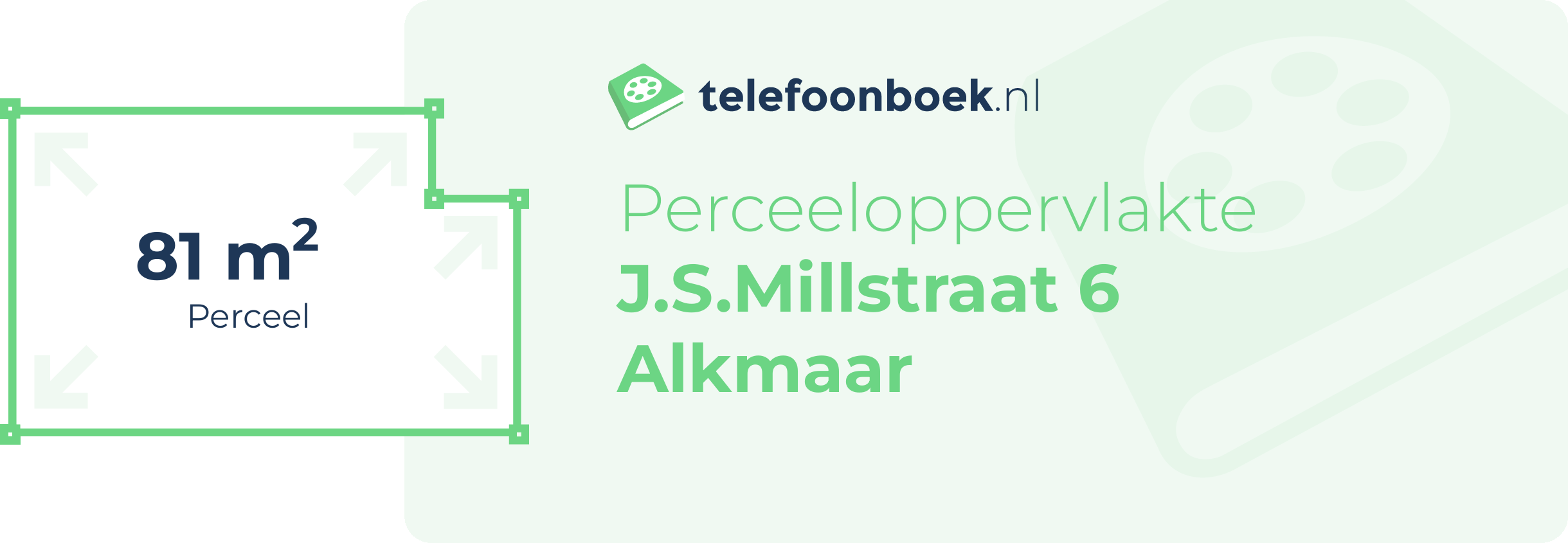 Perceeloppervlakte J.S.Millstraat 6 Alkmaar