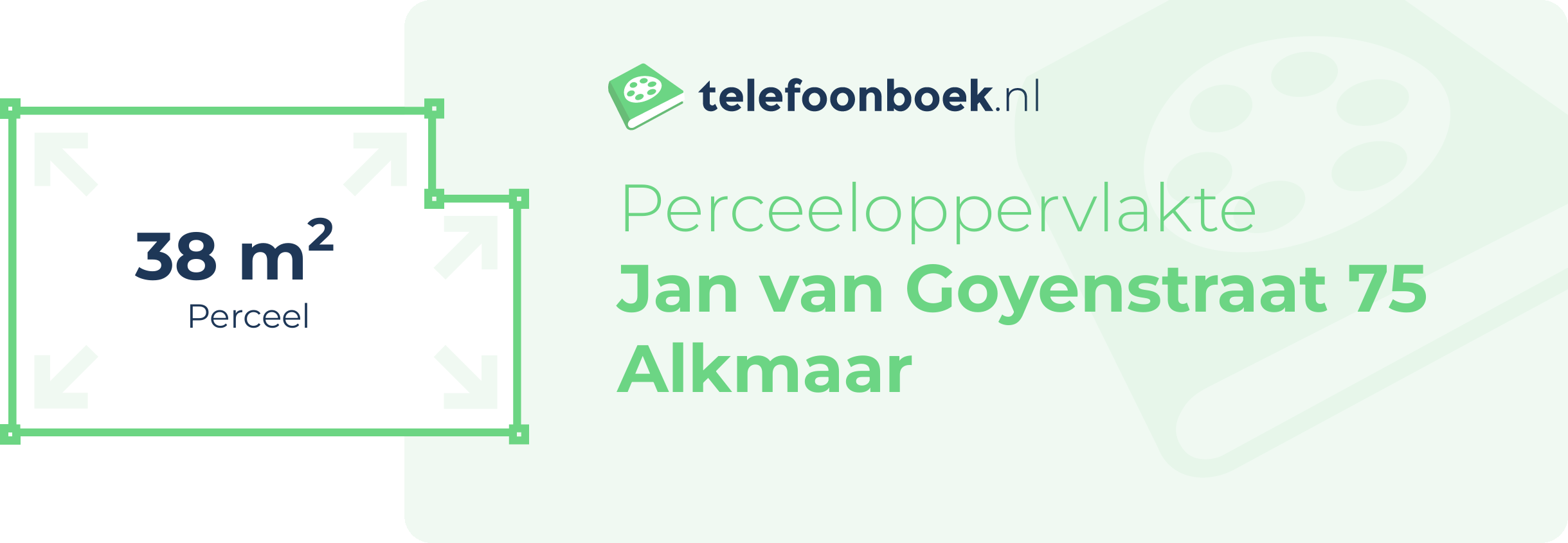 Perceeloppervlakte Jan Van Goyenstraat 75 Alkmaar