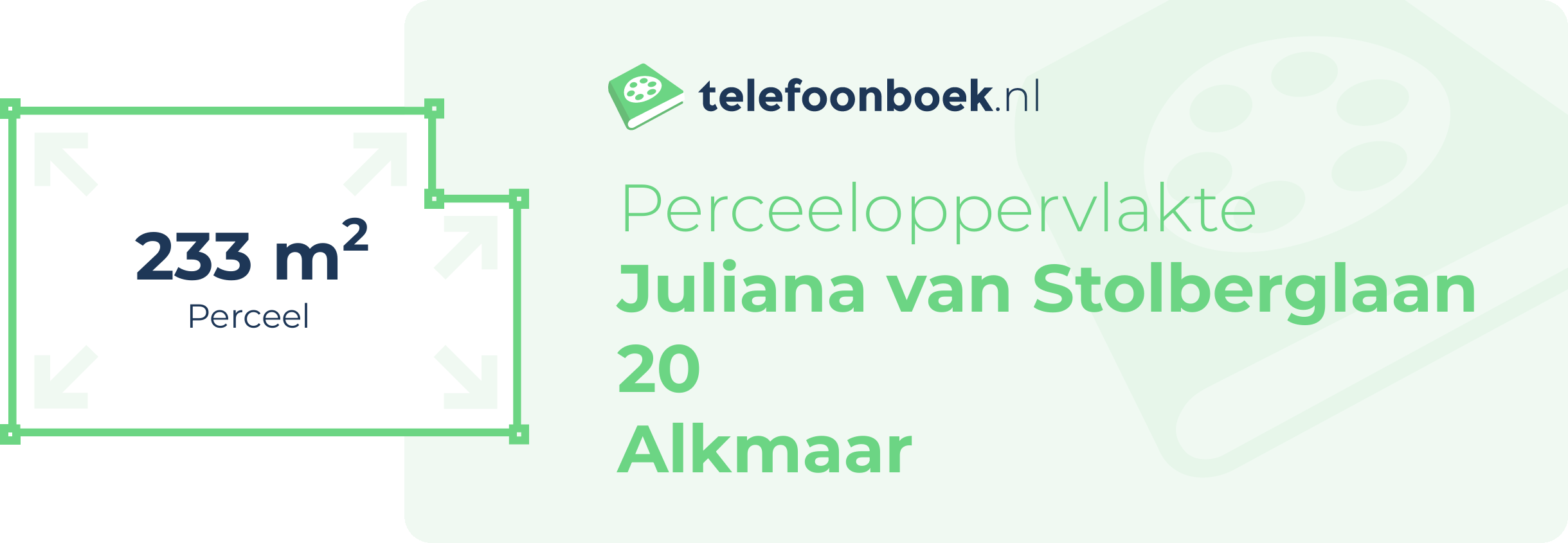 Perceeloppervlakte Juliana Van Stolberglaan 20 Alkmaar