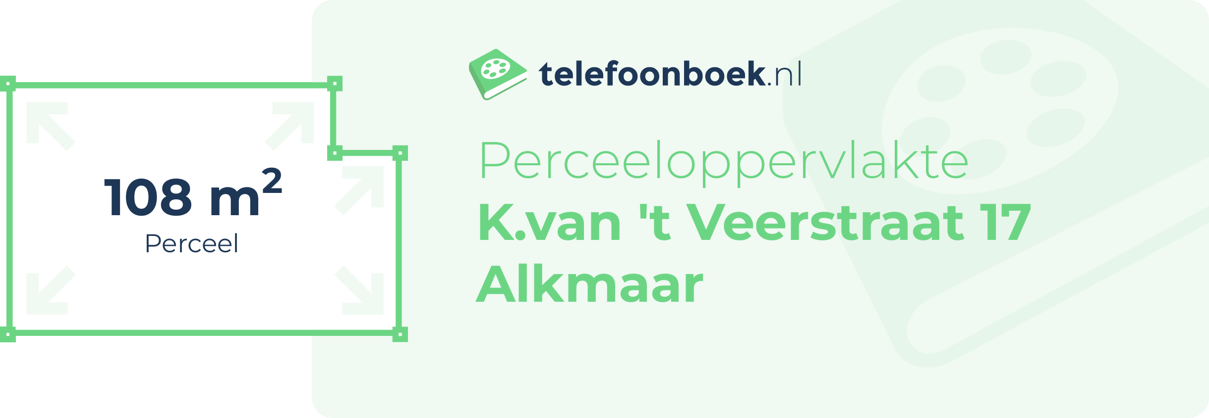 Perceeloppervlakte K.van 't Veerstraat 17 Alkmaar