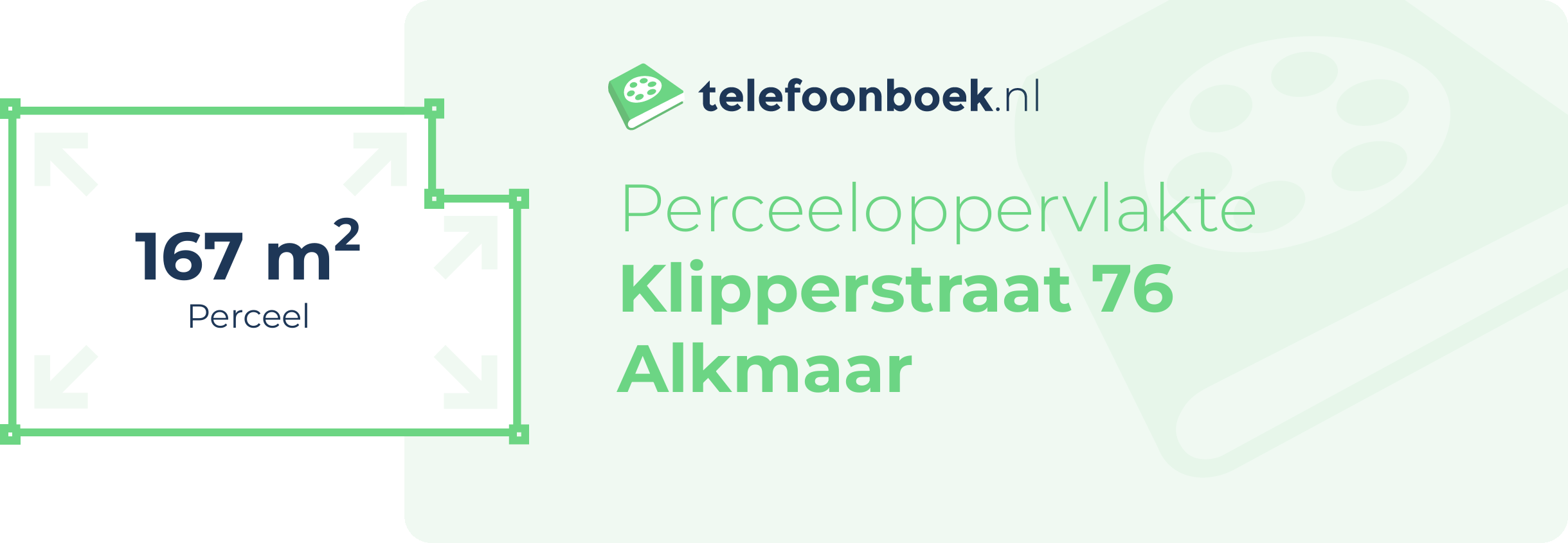 Perceeloppervlakte Klipperstraat 76 Alkmaar