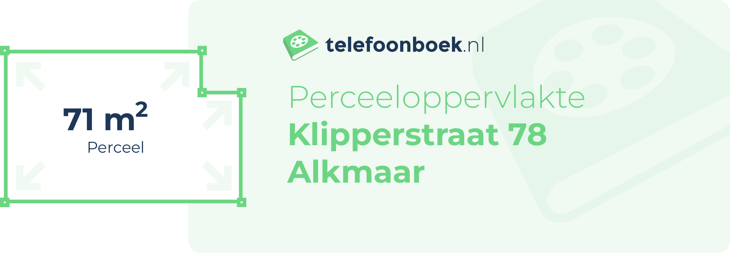 Perceeloppervlakte Klipperstraat 78 Alkmaar