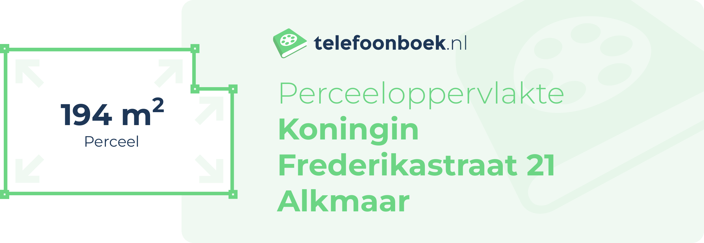 Perceeloppervlakte Koningin Frederikastraat 21 Alkmaar