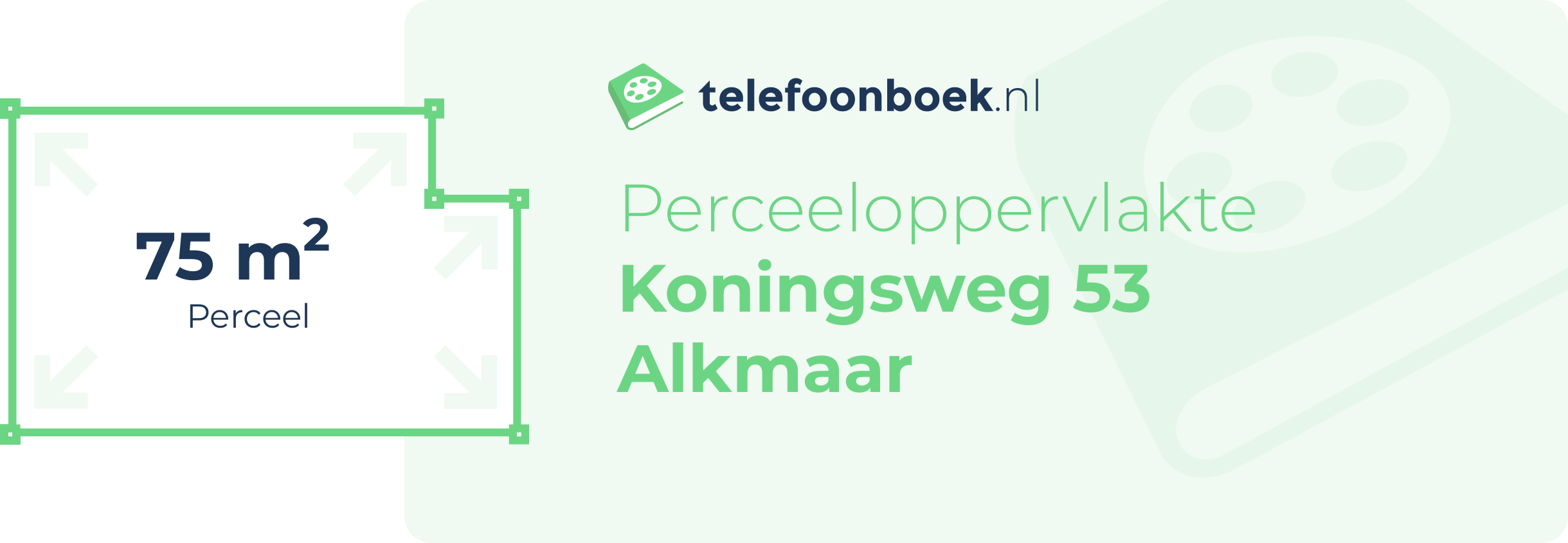 Perceeloppervlakte Koningsweg 53 Alkmaar