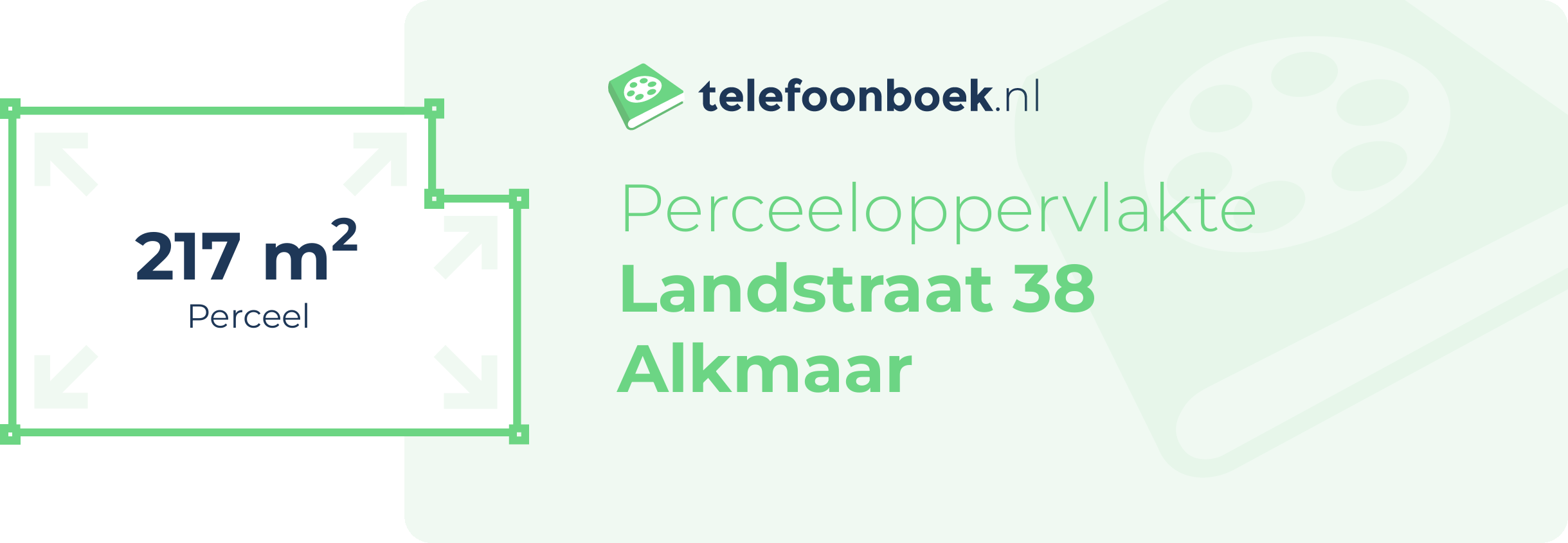 Perceeloppervlakte Landstraat 38 Alkmaar