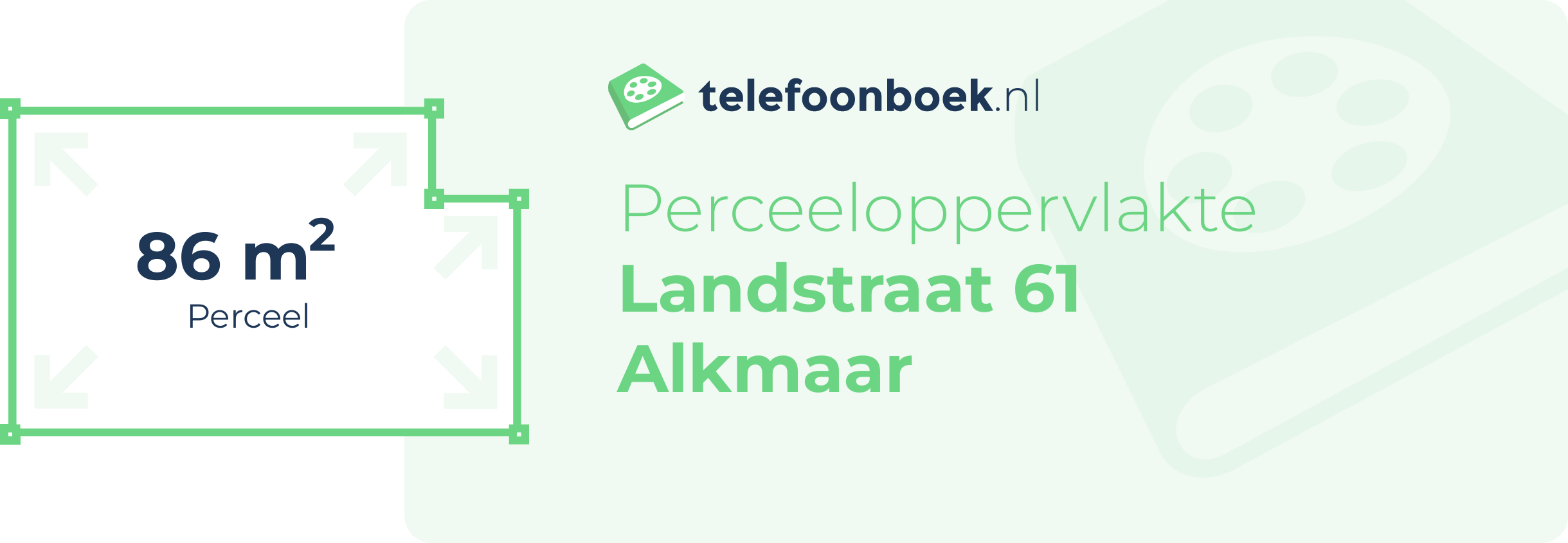Perceeloppervlakte Landstraat 61 Alkmaar