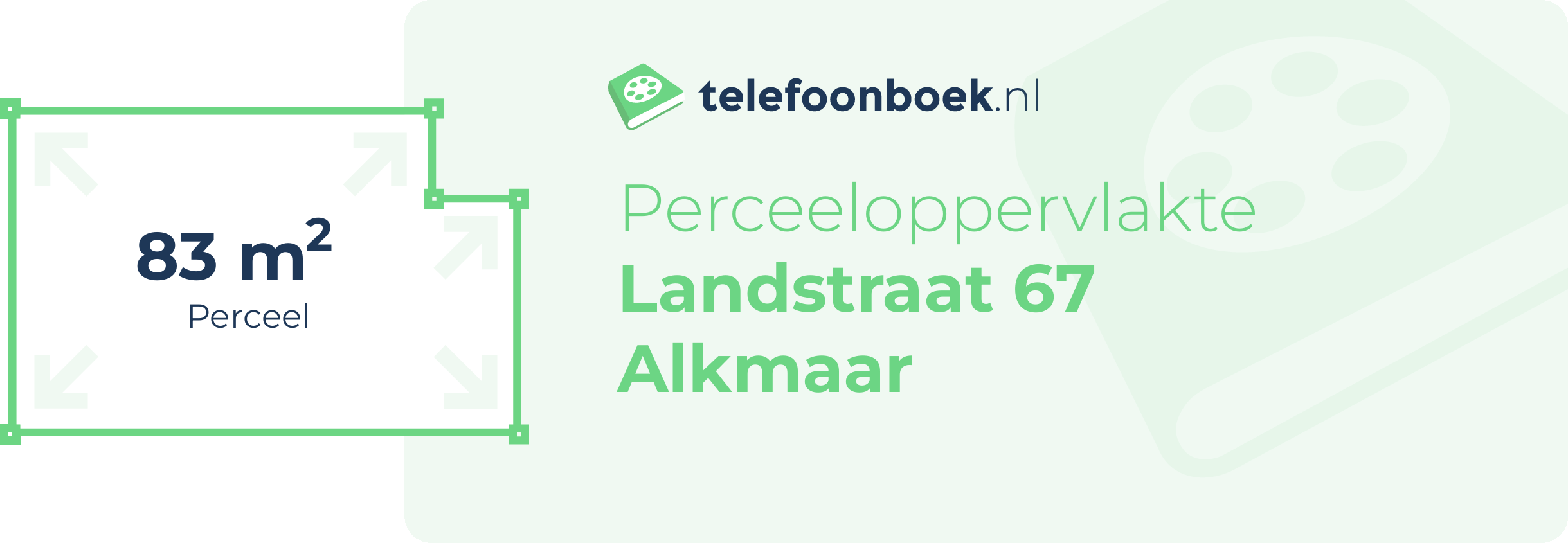 Perceeloppervlakte Landstraat 67 Alkmaar