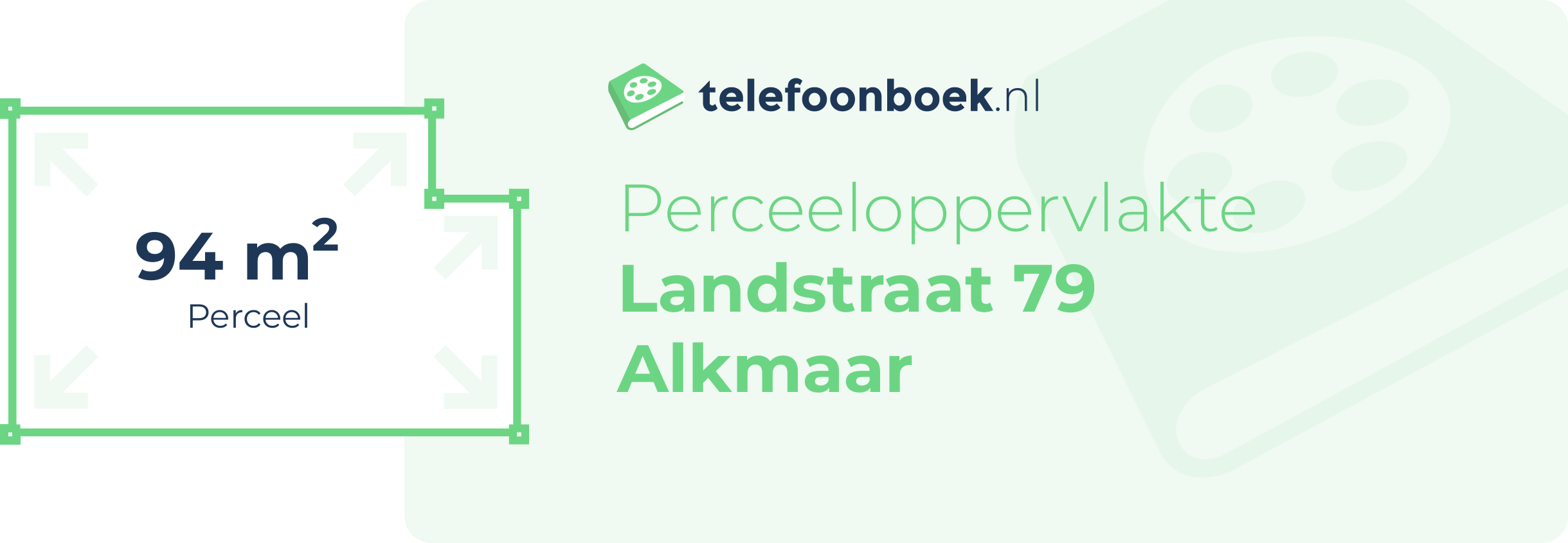 Perceeloppervlakte Landstraat 79 Alkmaar
