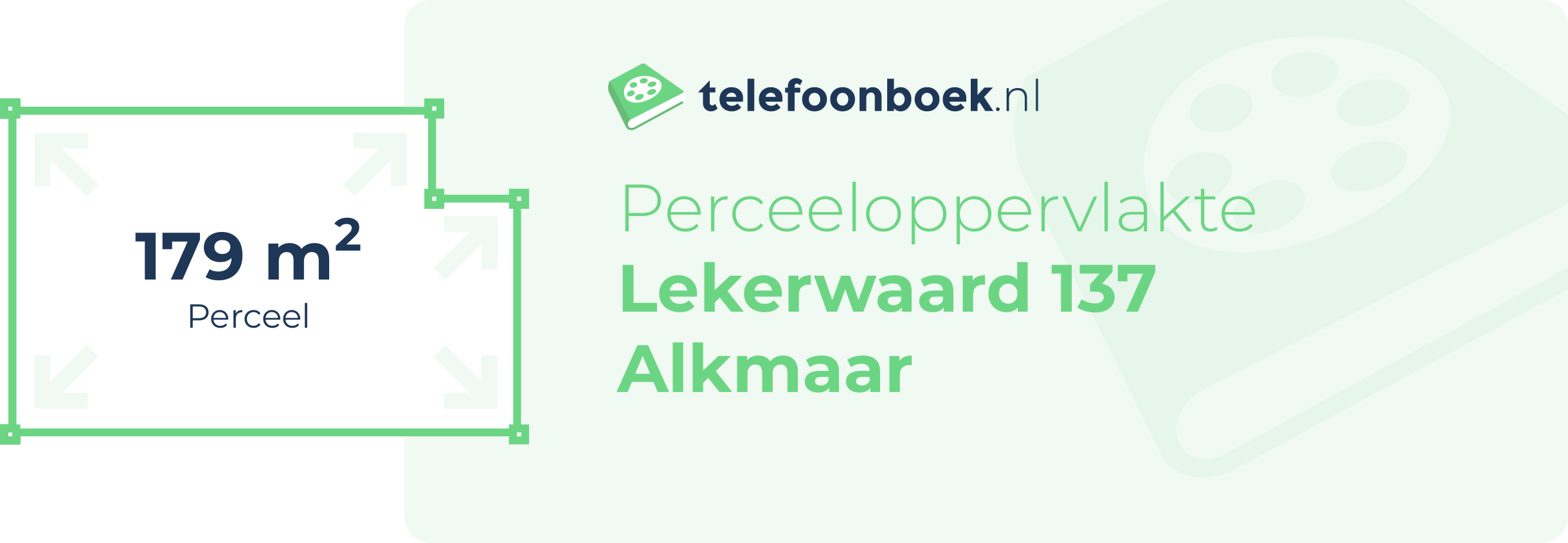 Perceeloppervlakte Lekerwaard 137 Alkmaar