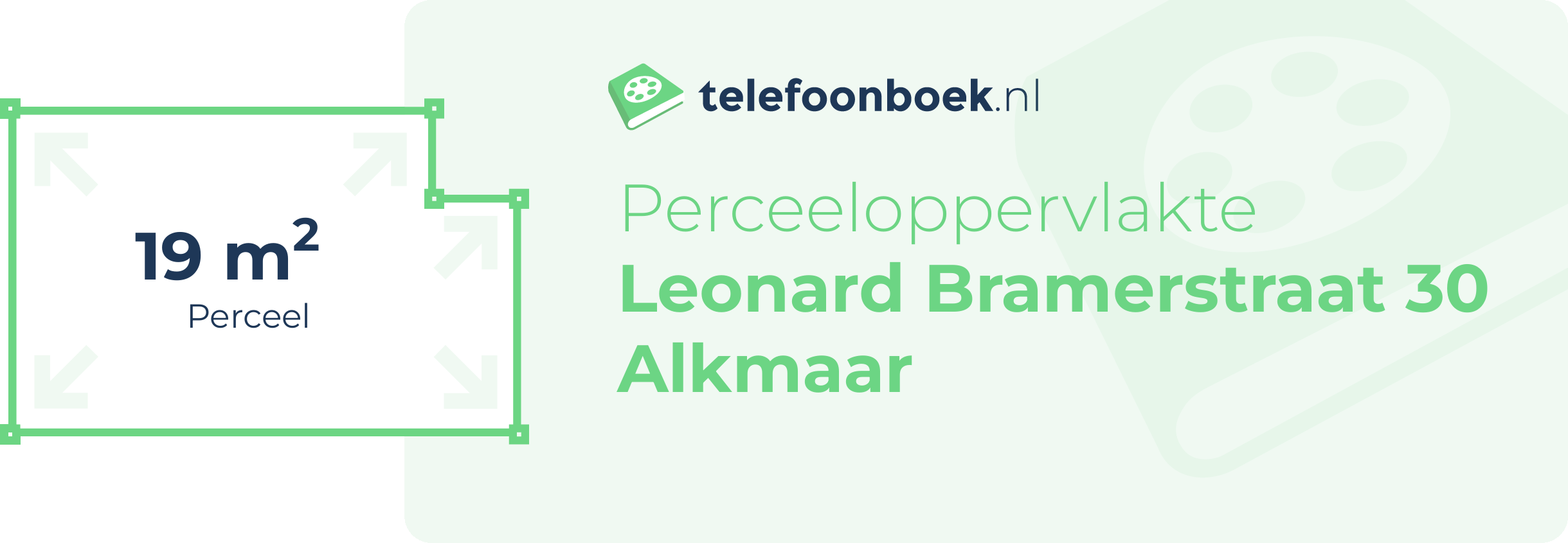 Perceeloppervlakte Leonard Bramerstraat 30 Alkmaar
