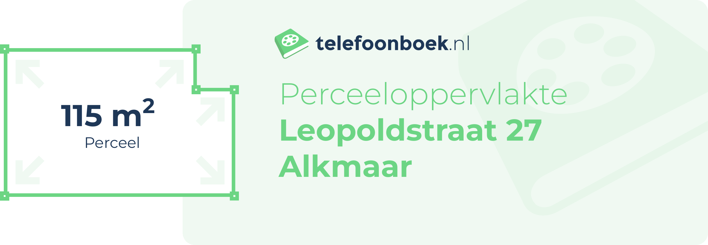 Perceeloppervlakte Leopoldstraat 27 Alkmaar
